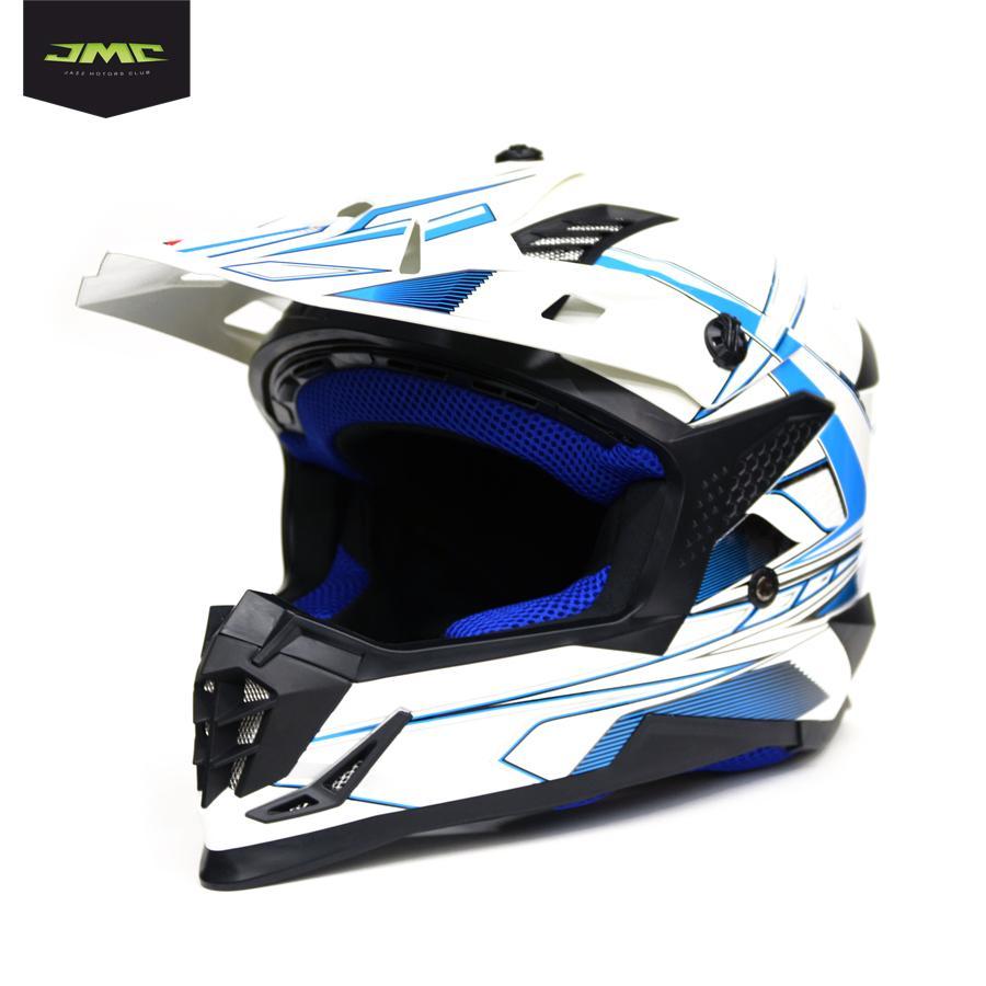 Шлем кроссовый ATAKI SC-16 Rift blue/white