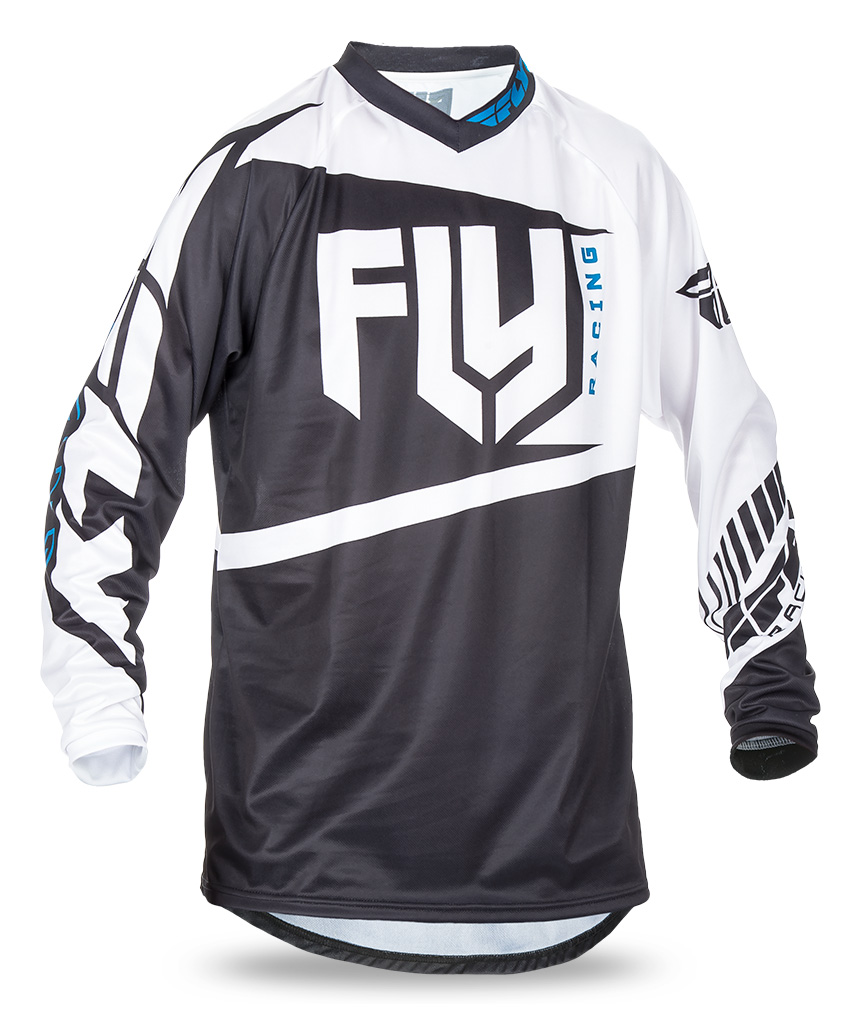 Джерси FLY RACING F-16 Black/White/Grey