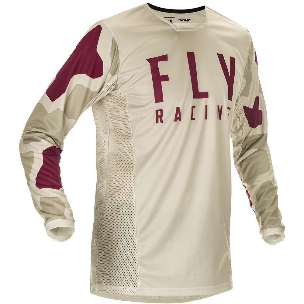 Джерси FLY RACING KINETIC K221 серая/бордовая (2021)